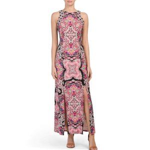 NWOT London Times Medallion Print Maxi Dress